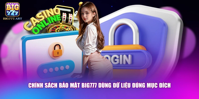 Chính sách bảo mật BIG777 dùng dữ liệu đúng mục đích